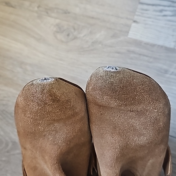 Dingo Women's Dancin Queen Tan Suede Pointed Toe Mid-Calf Boots Shoes Size 9 - Picture 8 of 9